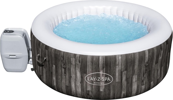Spa Hinchable Lay-Z-Spa Bahamas  | Jacuzzi Port�til Redondo 180x66 cm para 2-4 Personas